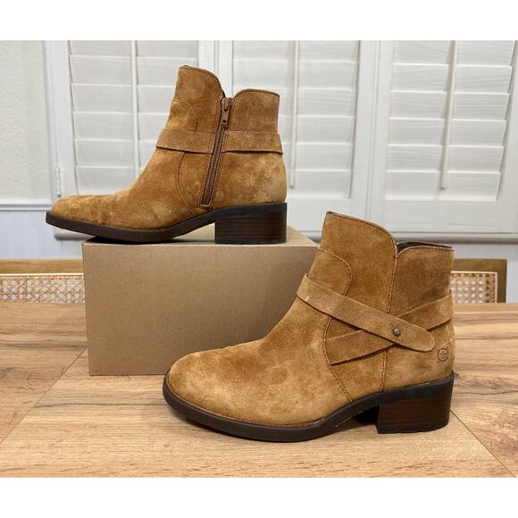 Born Women's Tori Boots Tan Camel Suede Size 8 NWOB Wraparound Straps Comfy - Picture 3 of 13